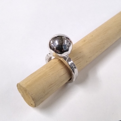 Silver ball ring